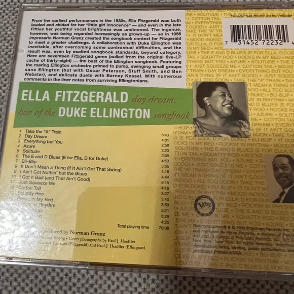 - ๐5 for $15 ๐ ELLA FITZGERALD DAY DREAM/ BEST OF DUKE ELLINGTON SONGBOOK CD - Picture 2 of 3